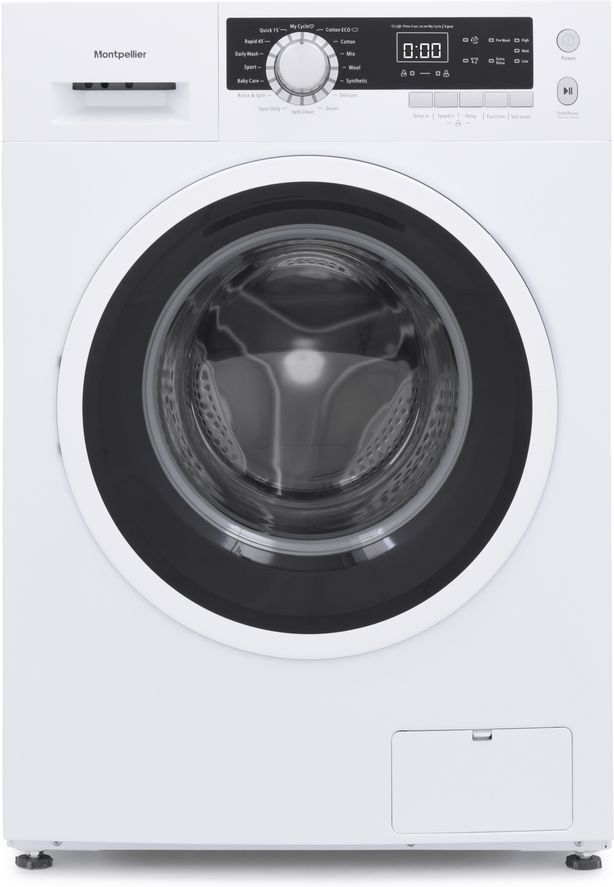 MONTPELLIER MW9145P 9 kg 1400 Spin Washing Machine - White, White