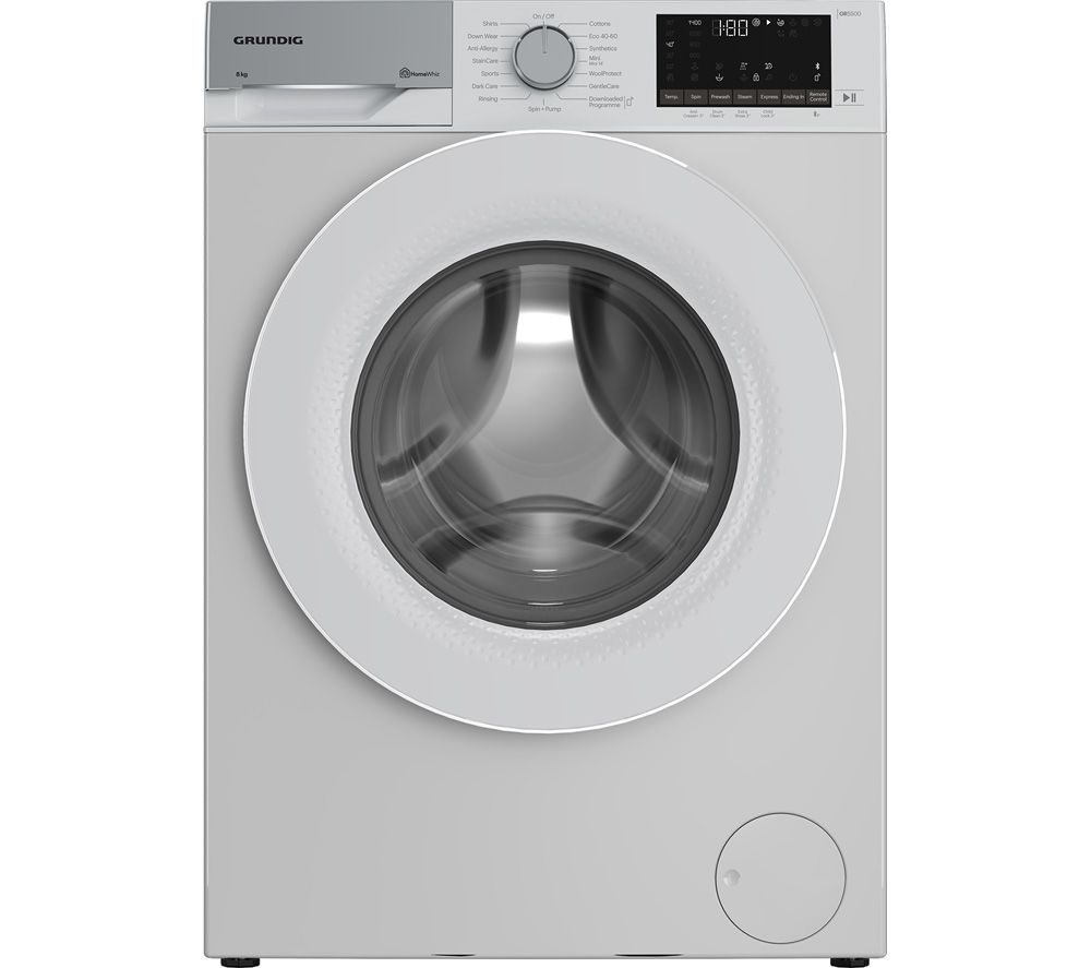 Grundig GW75843TW Bluetooth 8 kg 1400 rpm Washing Machine - White, White
