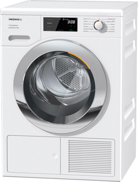 Miele TEH785WP Freestanding 9kg Heat Pump Tumble Dryer - 12 Drying Programmes - White