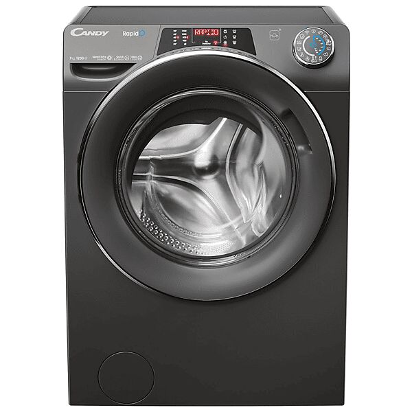 candy ro41276dwmcrt-s lavatrice, caricamento frontale, 7 kg, 48 cm, classe a