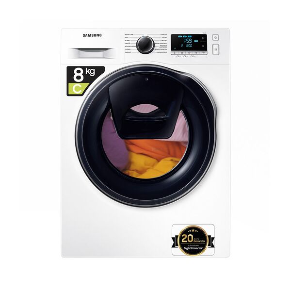 samsung ww8nk62e0rw/et lavatrice slim a caricamento frontale addwash™