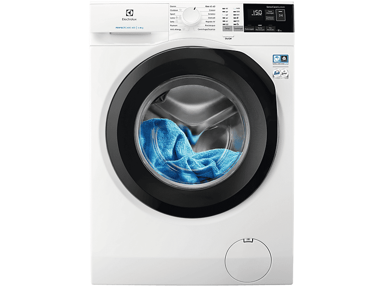 Electrolux EW6FCH484 LAVATRICE, Caricamento frontale, 8 kg, 54,7 cm, Classe A