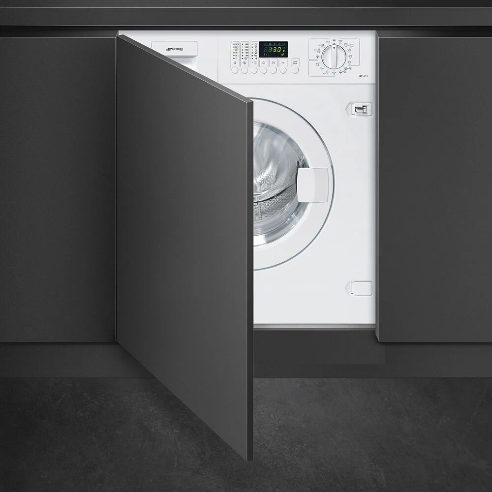 SMEG LST147-2 - Lavabiancheria ad incasso a scomparsa totale, 7 kg, bianca, classe A++