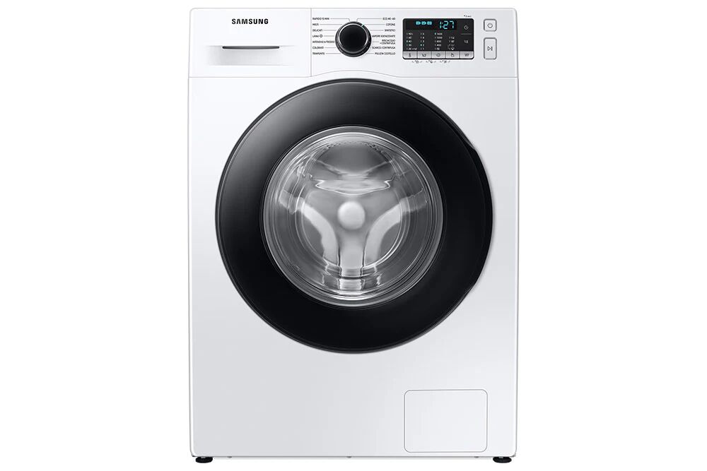 Samsung WW11BGA046ATET lavatrice a caricamento frontale Crystal Clean™ 11 kg Classe A 1400 giri/min, Porta nera + Panel D. Silver