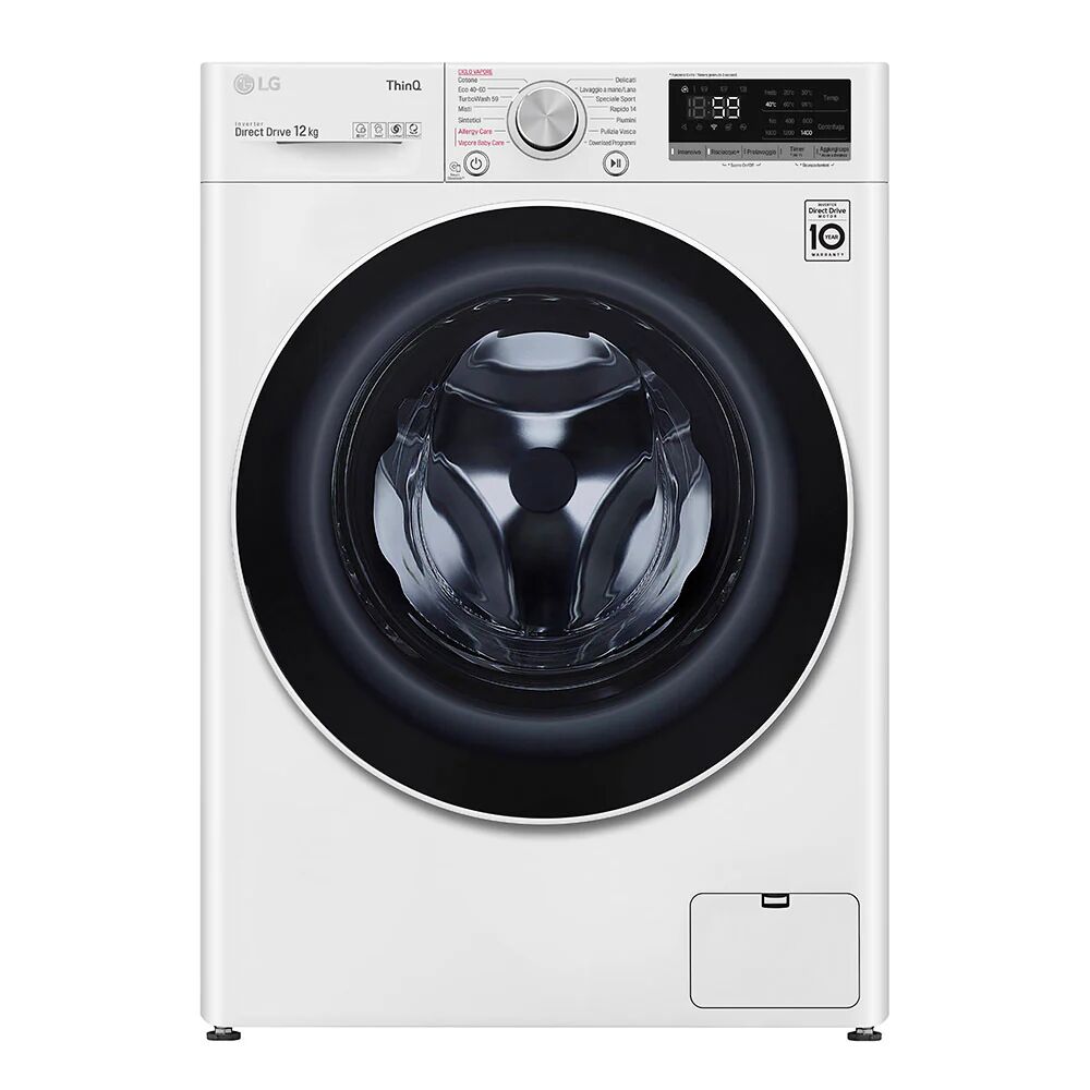 LG F4WV512S0E Lavatrice Intelligente AIDD 12kg Vapore TurboWash 1400 Giri/min Carica frontale Classe B