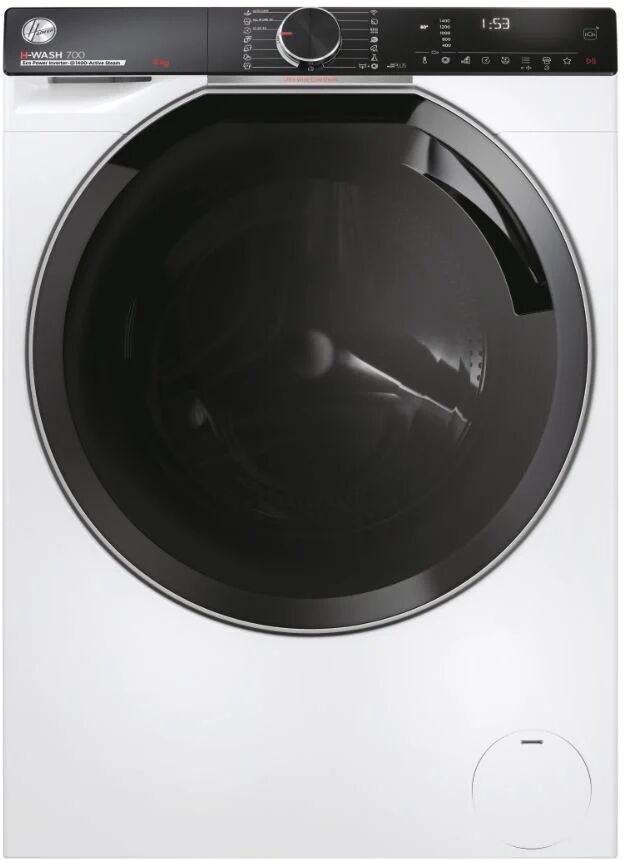 Hoover H-WASH 700 , Lavatrice Slim, 8kg, Clase A, 1400 giri, Blanco, H7W4 48MBC-S