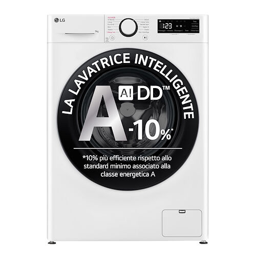 LG LAVATRICE CF 9KG 1400G A-10% INV VAP F4R3009NSB