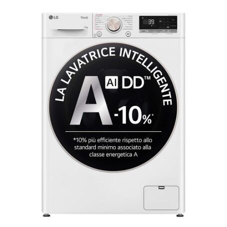 LG F4R7011TSWG Lavatrice 11kg AI DD, Classe A-10%, 1400 giri, TurboWash, Vapore (F4R7011TSWG)