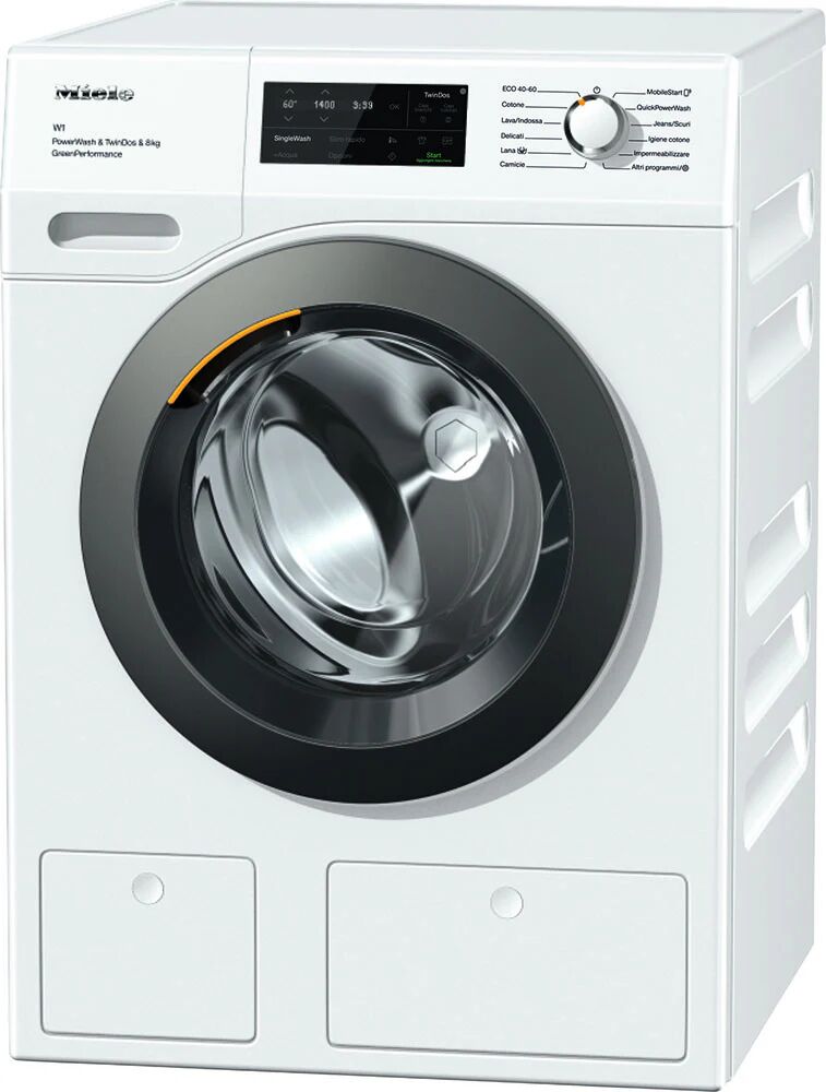 Miele WCH 870 WCS PWash & TDos & 8kg lavatrice Caricamento frontale 1400 Giri/min A Bianco