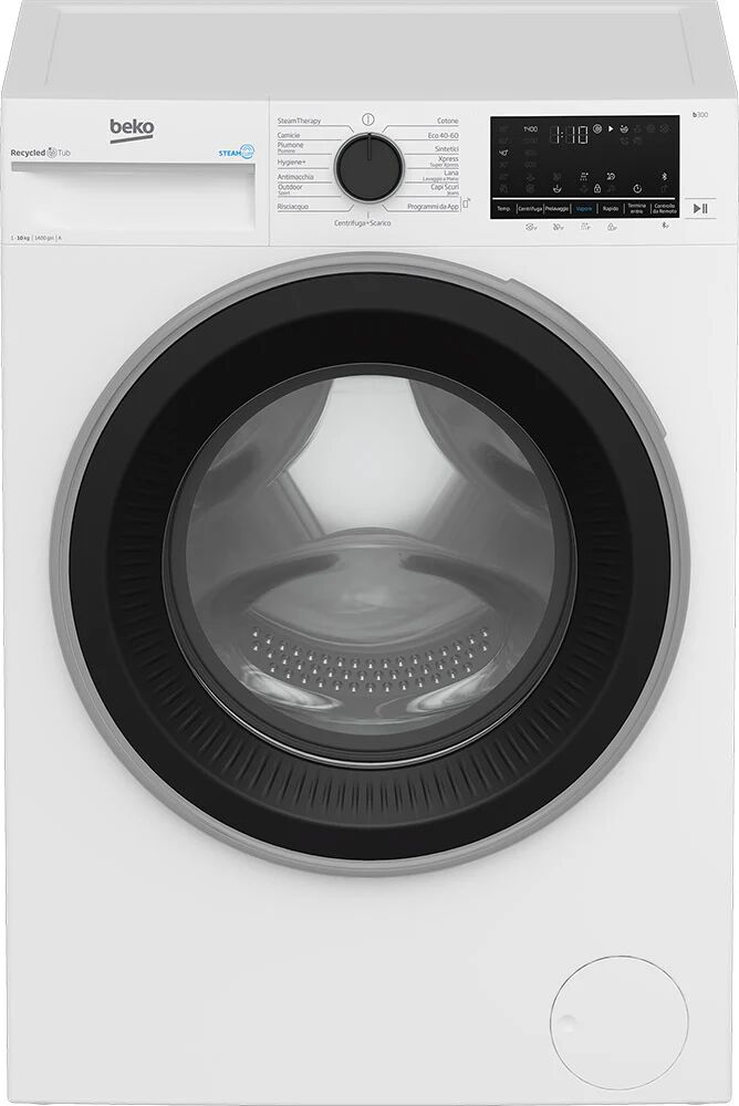 Beko BWT3104S lavatrice Caricamento frontale 10 kg 1400 Giri/min Nero, Bianco