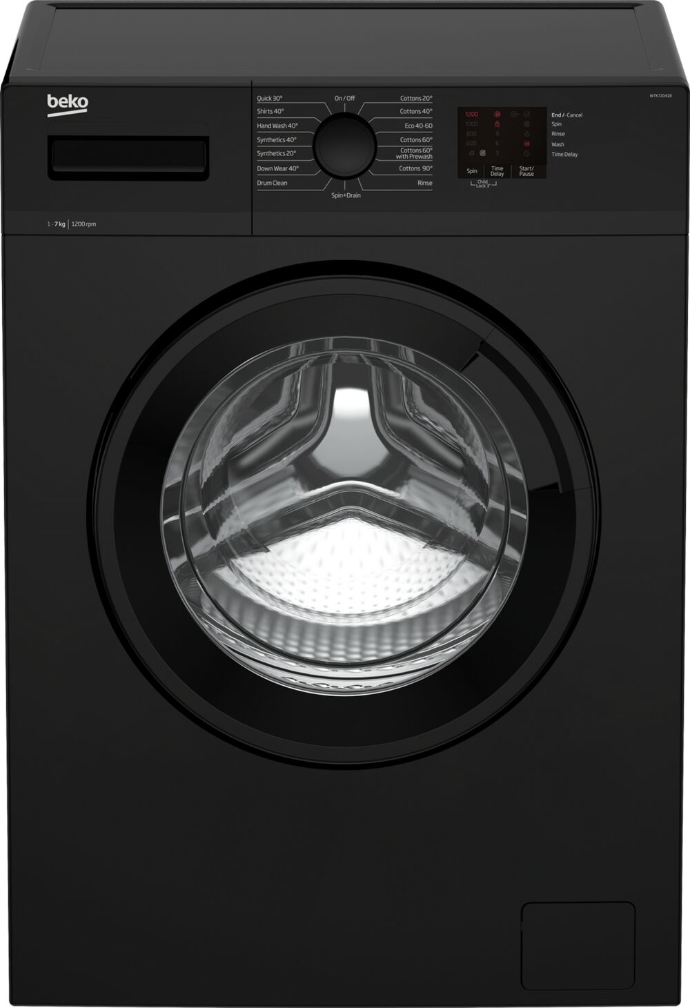 Beko WTK72041B 7Kg 1200 Spin Washing Machine Black