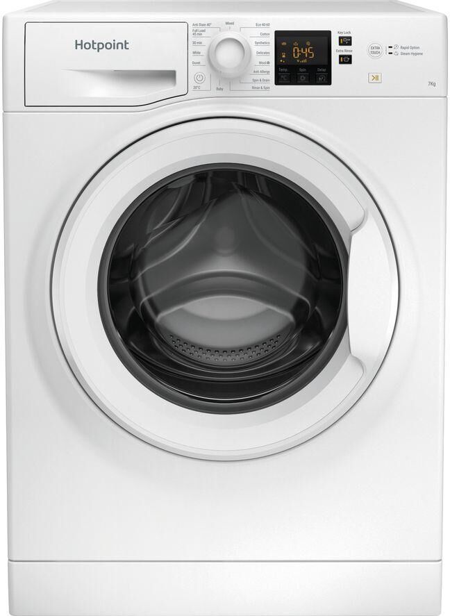 HOTPOINT NSWR 743U WK UK N 7 kg 1400 Spin Washing Machine - White, White