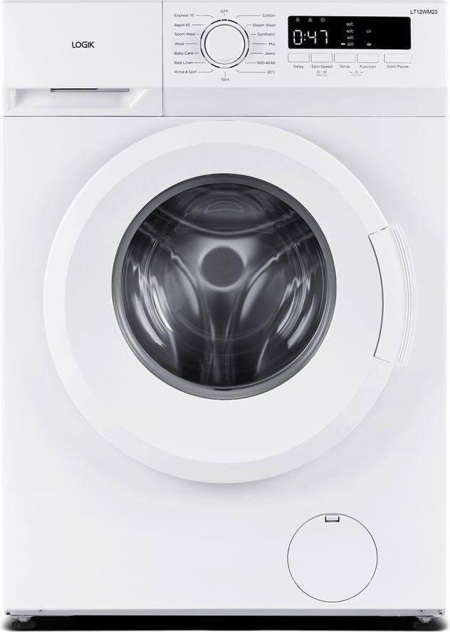 LOGIK L712WM23 7 kg 1200 Spin Washing Machine - White, White