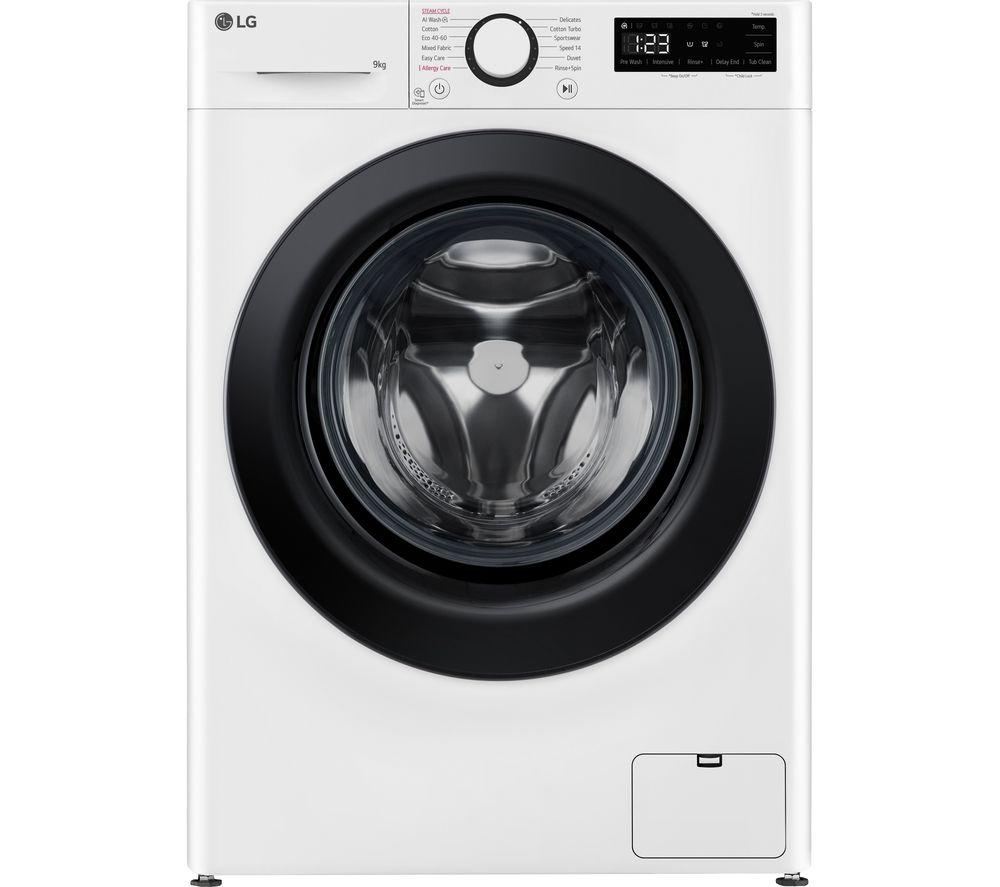 LG TurboWash F2Y509WBLN1 9 kg 1200 Spin Washing Machine - White, White