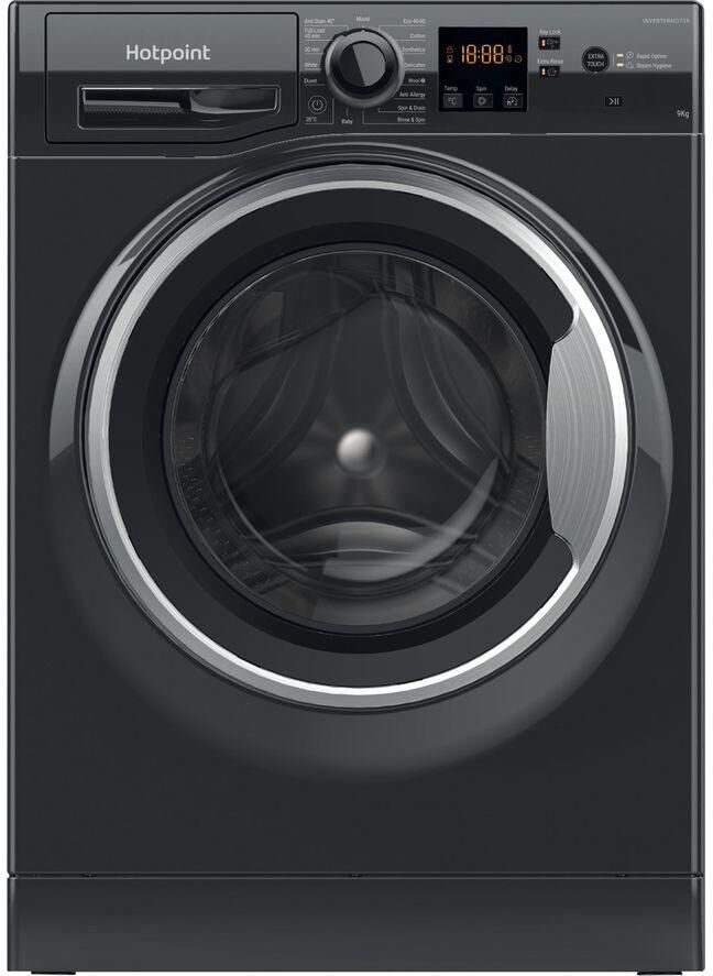 HOTPOINT NSWM 945C BS UK N 9 kg 1400 Spin Washing Machine - Black, Black