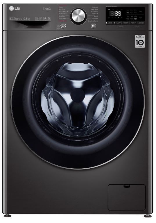 LG F6V1010BTSE Washing Machine - Black