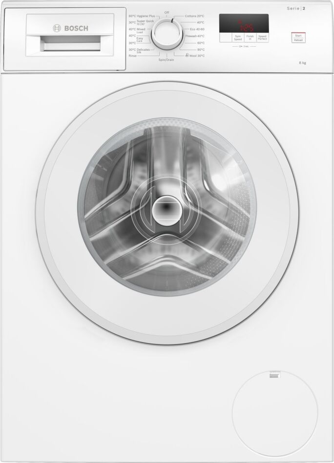 Bosch WGE03408GB 8kg Series 2 Washing Machine 1400rpm - WHITE