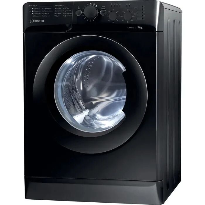 Indesit MTWC71252K Black 7kg 1200rpm Freestanding Washing Machine - Black