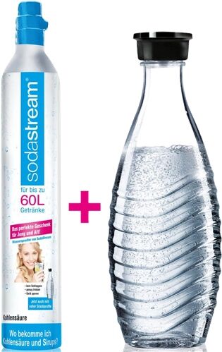 Sodastream Reservezylinder 80L + 1x Glasflasche Accessoires  Original 1100065490