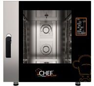 CHEFOOK Four Electrique Professionnel Pour Pâtisserie Contrôle Numérique 6 Plaques de Cuisson 60x40 cm à Vapeur Directe Nouvelle Génération