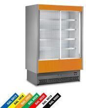 Chefook Vitrine Murale Réfrigérée Vulcano Pour Viande 0°C/+2°C, Portes Coulissantes Double Vitrage, Profondeur 80 cm - Vitrine Murale Réfrigérée Vulcano Pour Viande, Portes Coulissantes, Larguer 158 cm