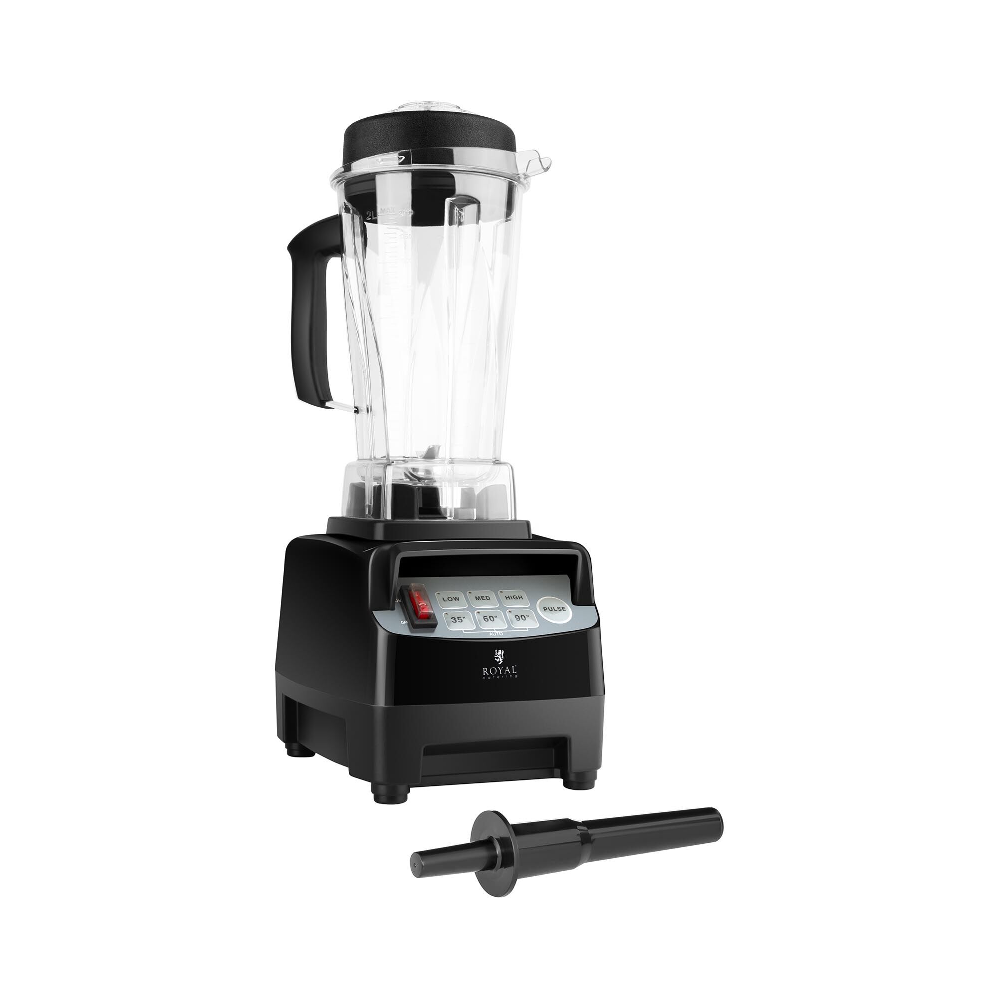 Royal Catering Hochleistungsmixer Katana - 1.500 W - 32.000 U/min - 2 l - schwarz - Timer