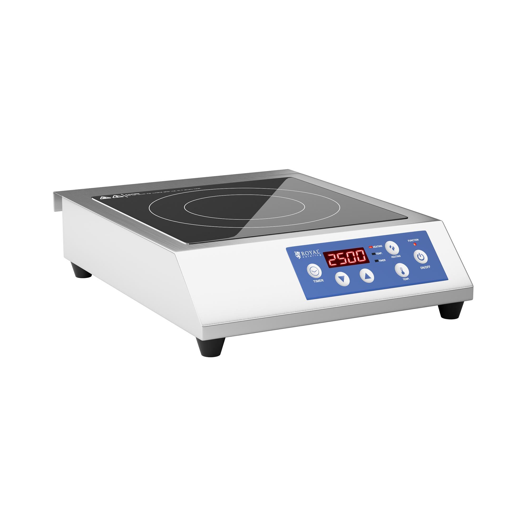 Royal Catering Induktionsplatte - 28 cm - 60 bis 240 °C - Timer