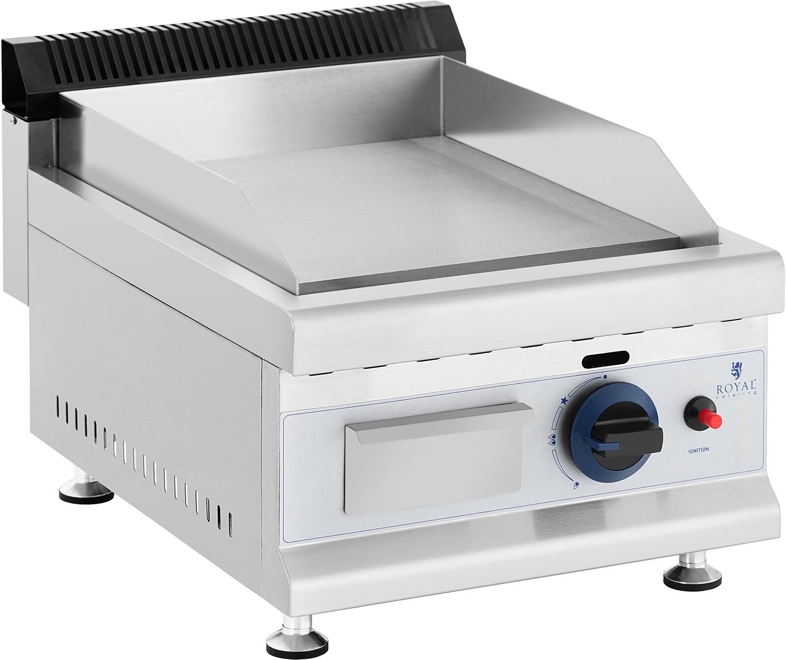 Royal Catering Gasgrill - 35 x 40 cm - glatt - 3.000 W - Propan/Butan - 0,05 bar