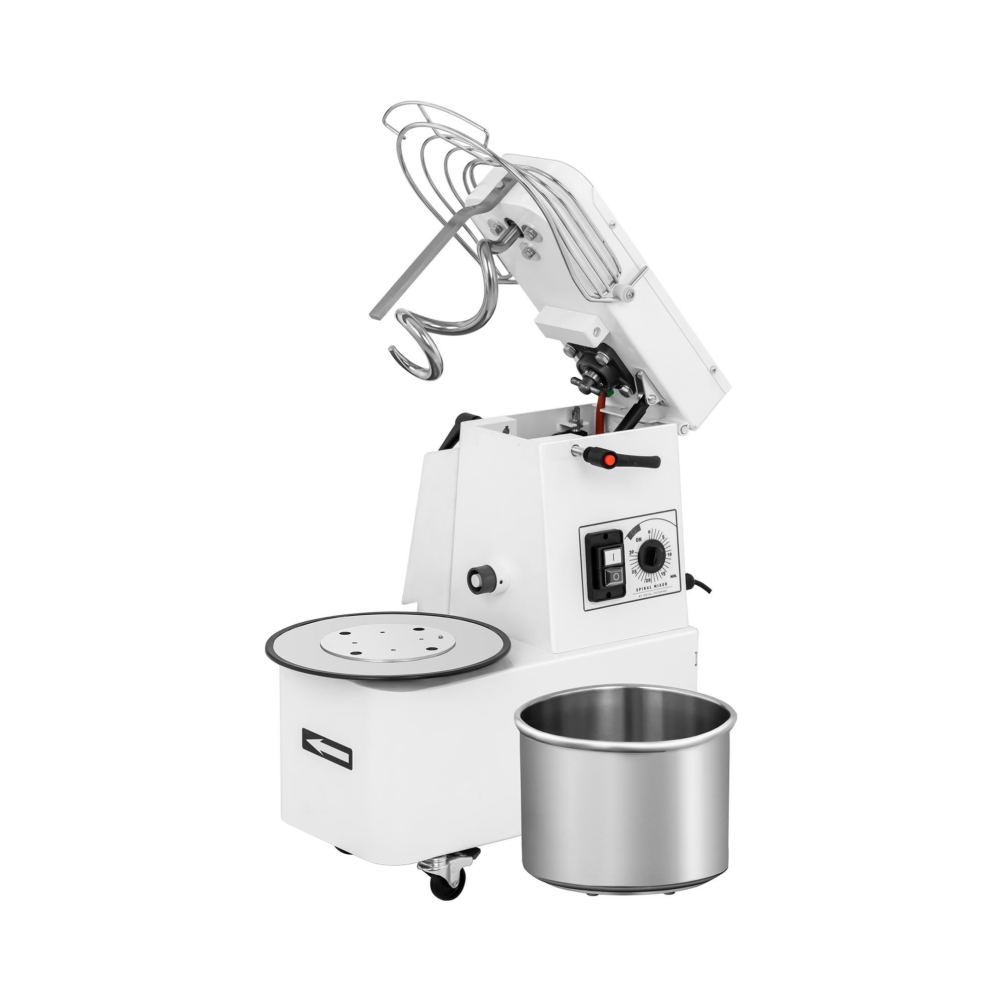 Royal Catering Teigknetmaschine - 10 L - 35 kg/h - 370 W - Kippkopf