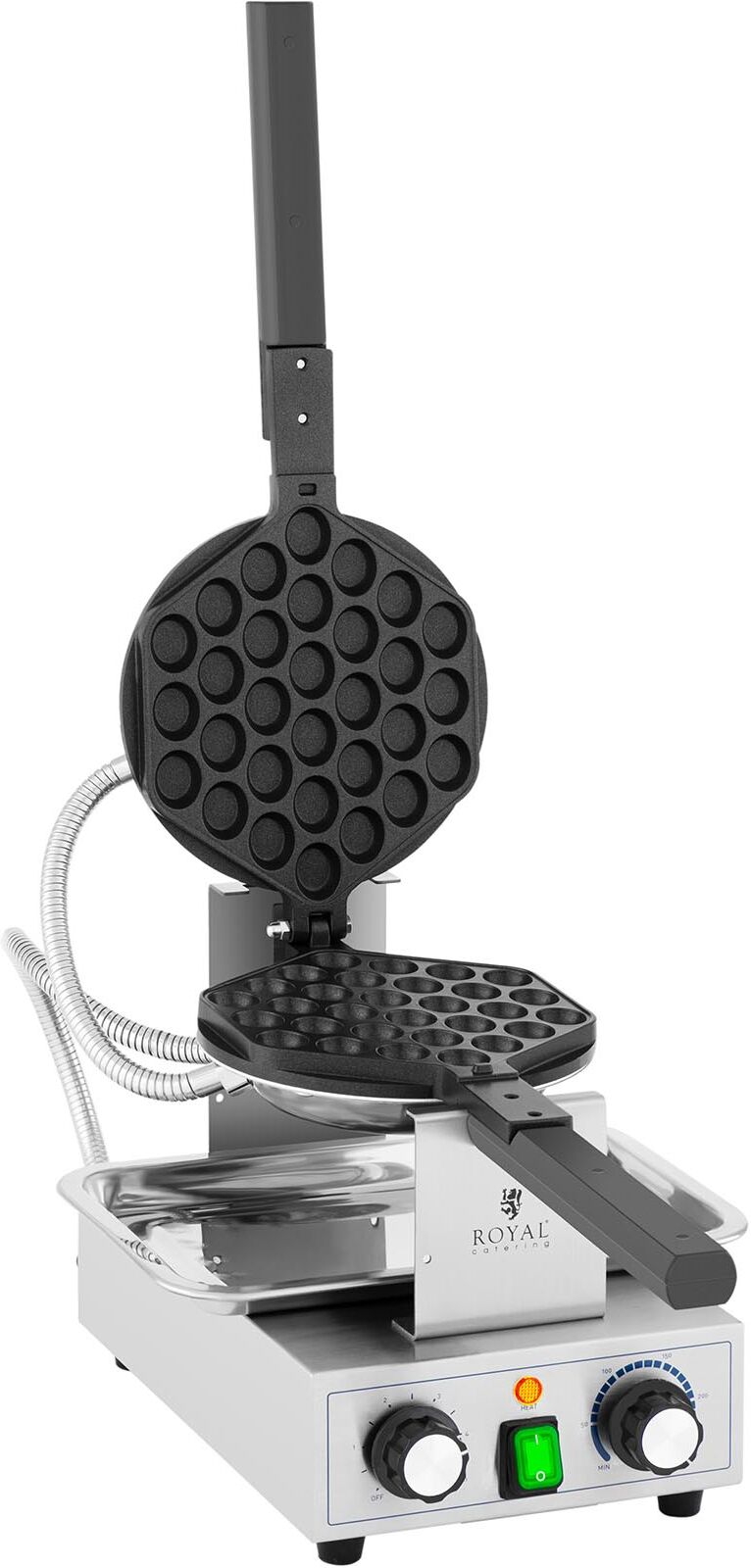 Royal Catering Bubble Waffeleisen - 1.400 W - 50 - 250 °C - Timer: 0 - 5 min