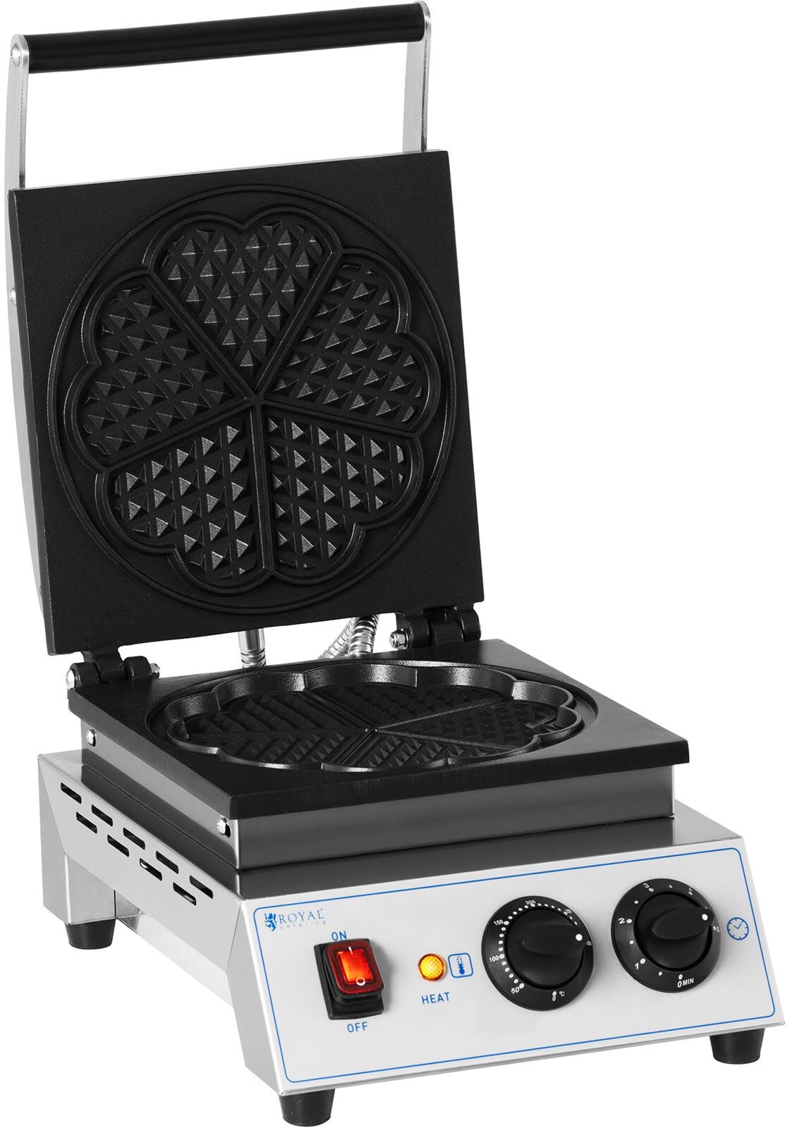 Royal Catering Waffeleisen - herzförmig - 1.500 W