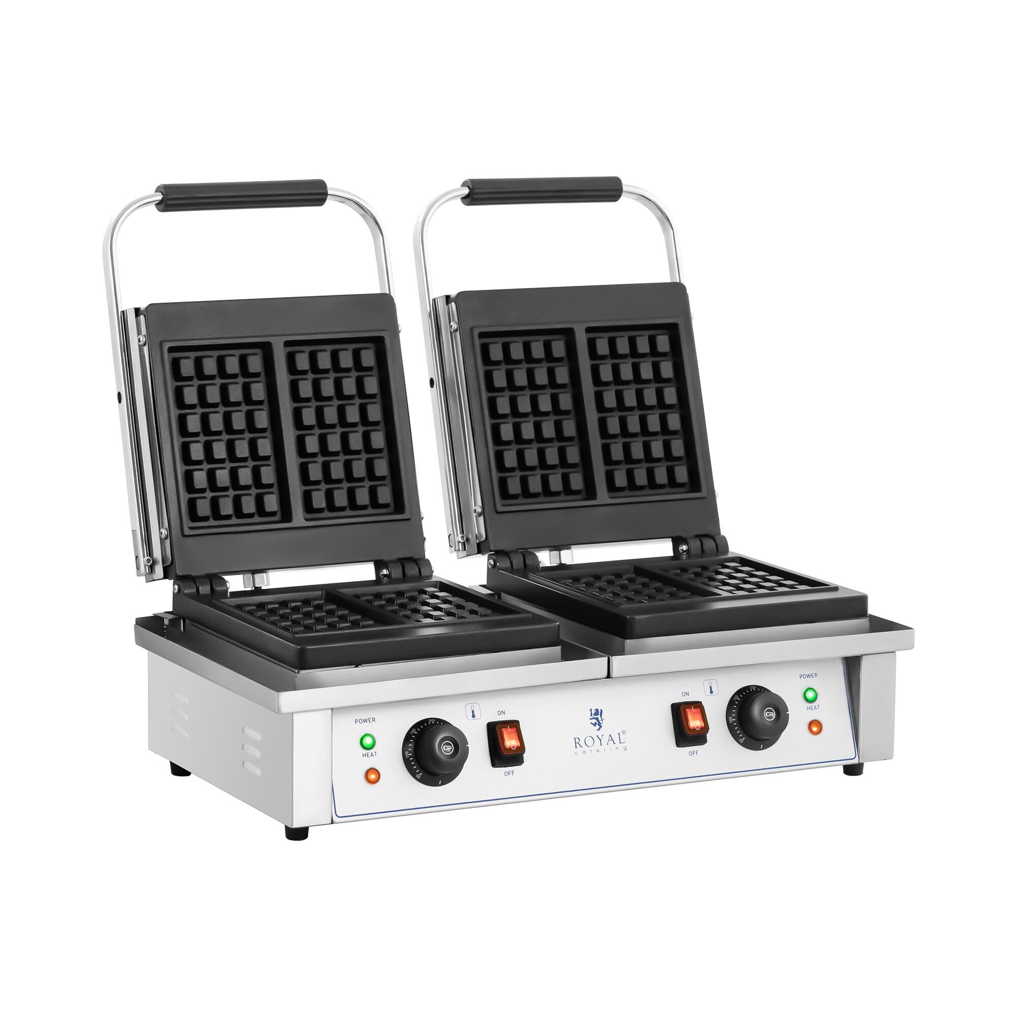 Royal Catering Doppel-Waffeleisen - belgische Waffeln - Royal Catering - 2 x 2.000 W