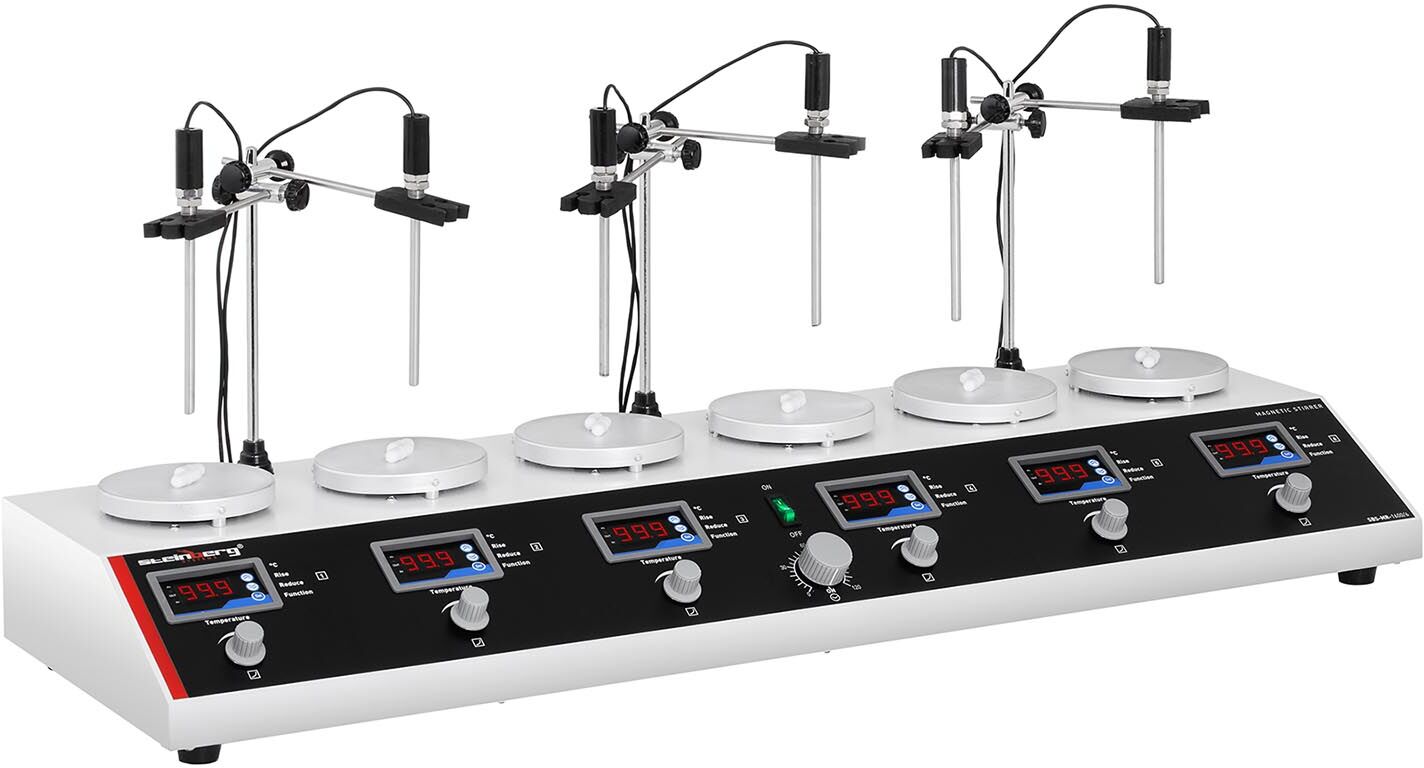 Steinberg Magnetrührer mit Heizplatte 6-fach