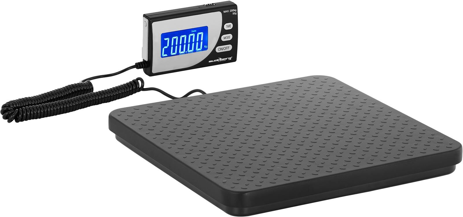 Steinberg Digitale Paketwaage - 200 kg / 100 g - 30 x 30 cm - externes LCD