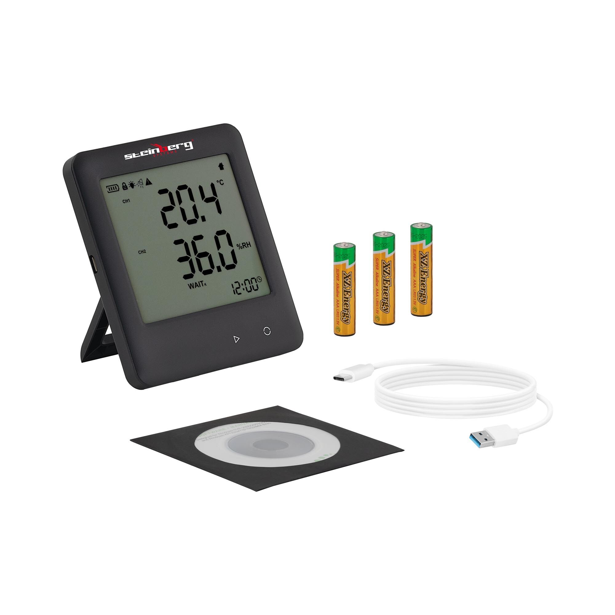 Steinberg Datenlogger Temperatur - LCD - -30 bis +60 °C - 0 bis 100 % rF