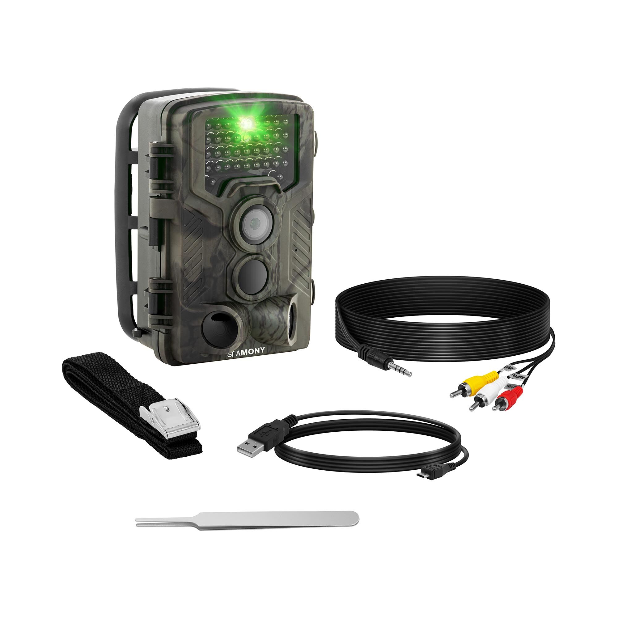 Stamony Wildkamera - 8 MP - Full HD - 42 IR-LEDs - 20 m - 0,3 s - 3G