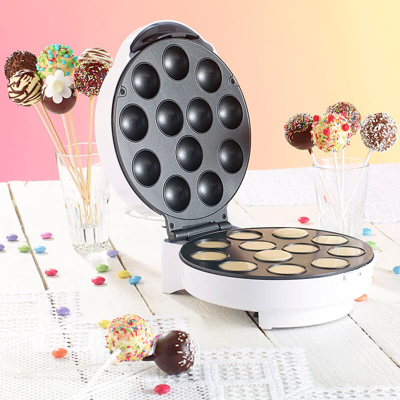 Rosenstein & Söhne Cakepop-Maker für 12 leckere Miniküchlein pro Durchgang, 750 Watt