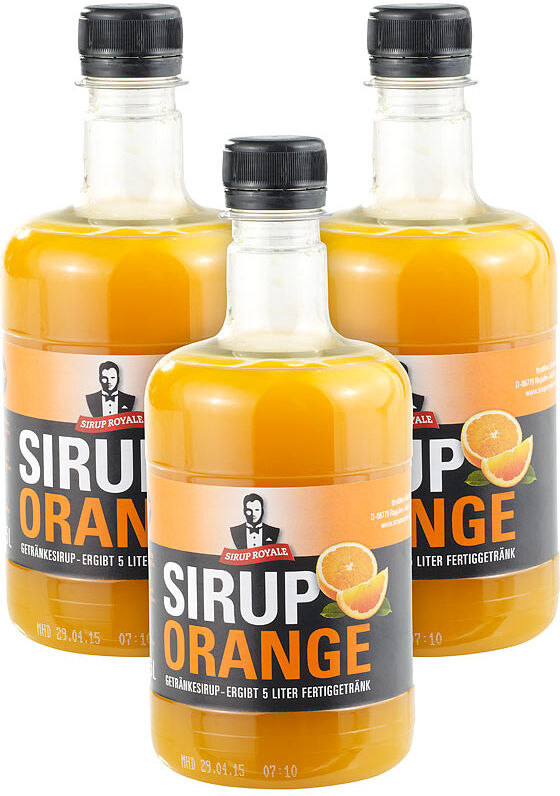 Sirup Royale mit Orange-Geschmack, 3x 0,5 Liter, PET-Flasche