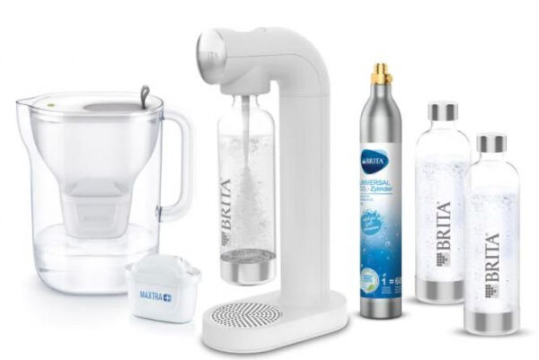 Brita SodaONE - Wassersprudler Weiss - inkl.3 Pet-Flaschen / 1 Wasserfilter Style