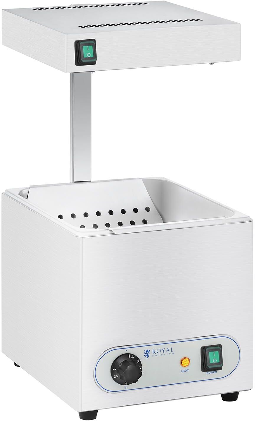 Royal Catering Udržovač hranolek s ohřívacím pultem - 850 W RCWG-1500