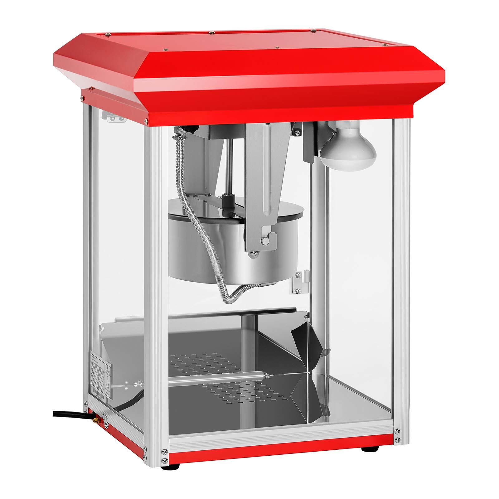 Royal Catering Stroj na popcorn - červený - 8 oz RCPR-1325