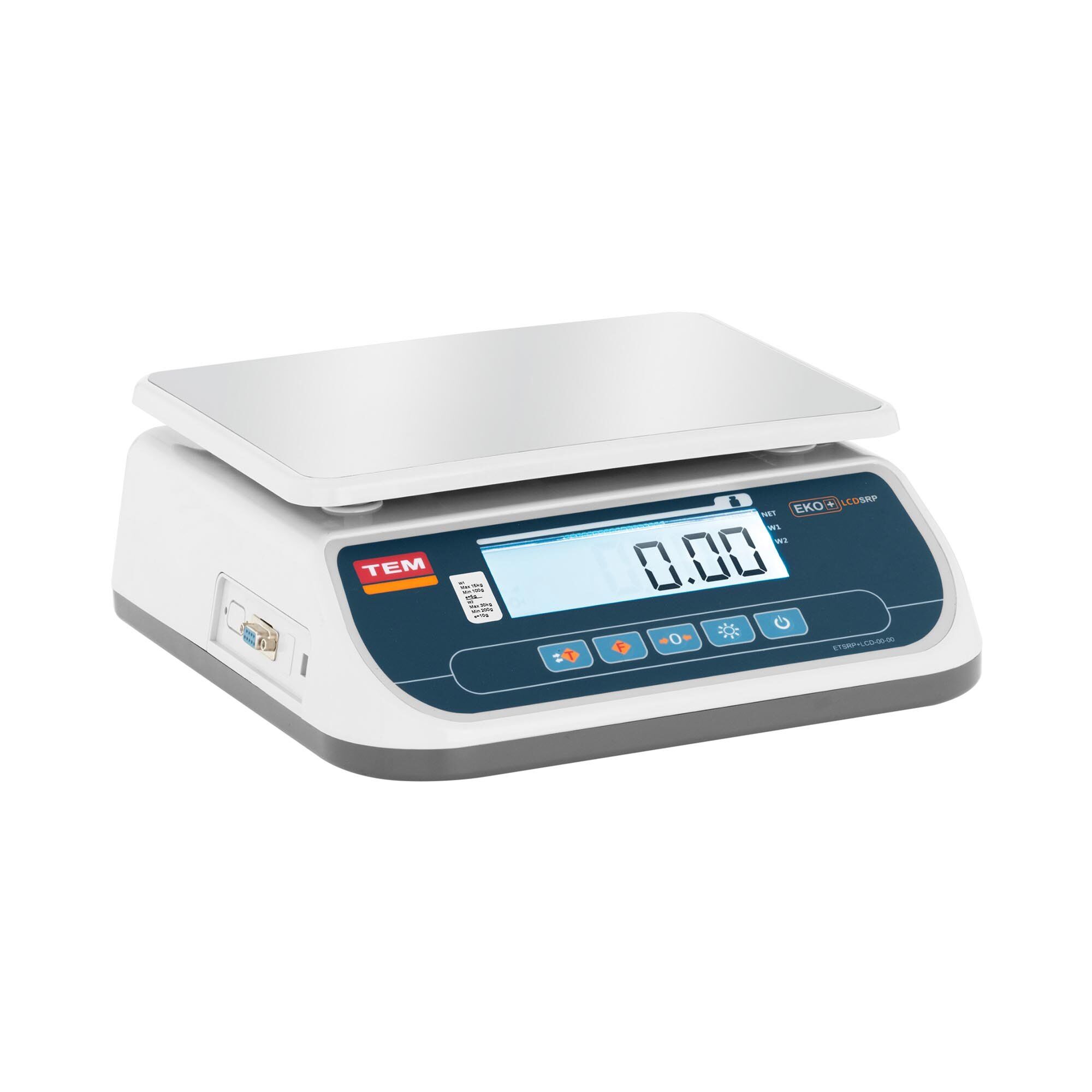 TEM Stolní váha - cejchovaná - 30 kg / 10 g - LCD displej TSRP+LCD30T-B1