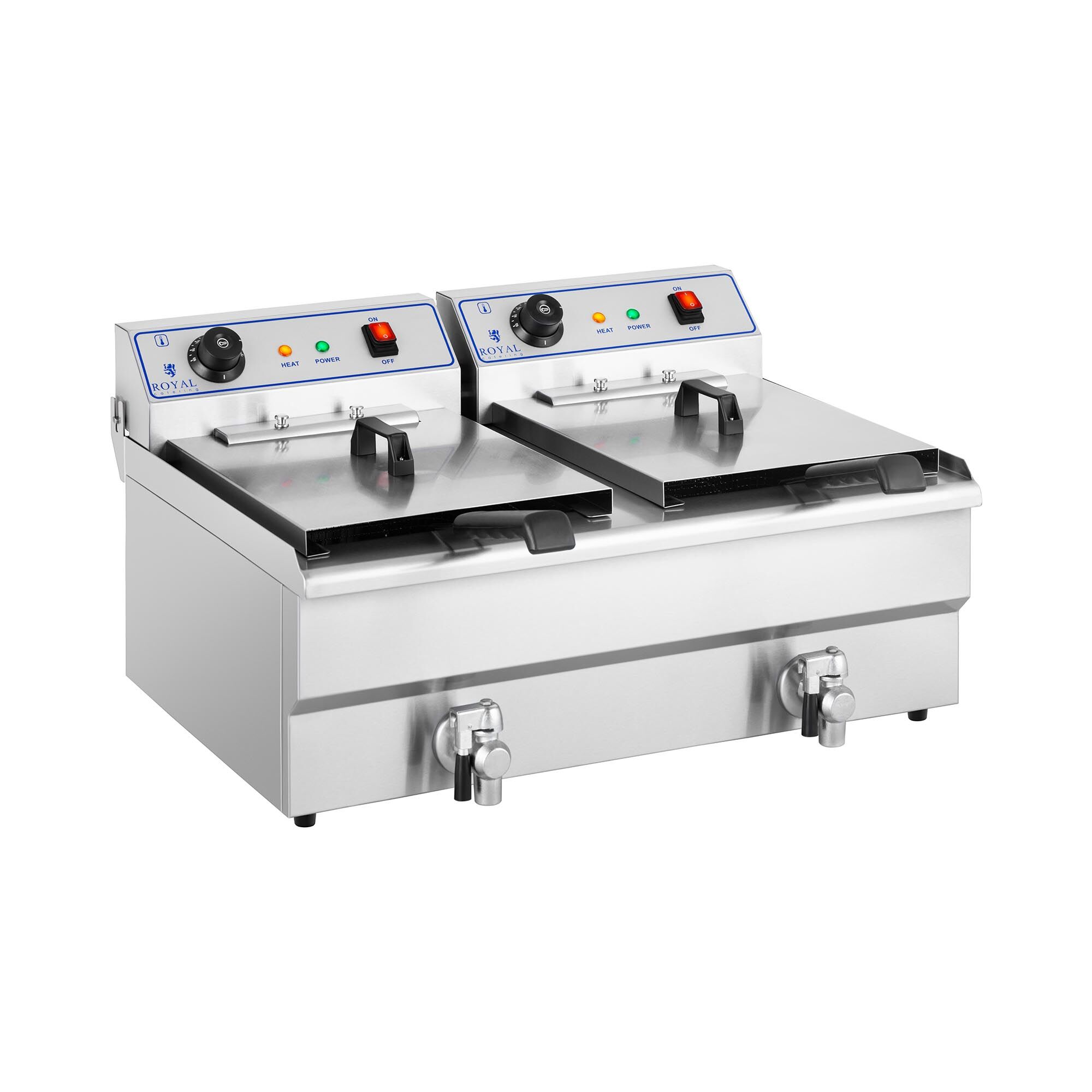 Royal Catering Elektro-Fritteuse - 2 x 16 Liter - 400 V 10010010