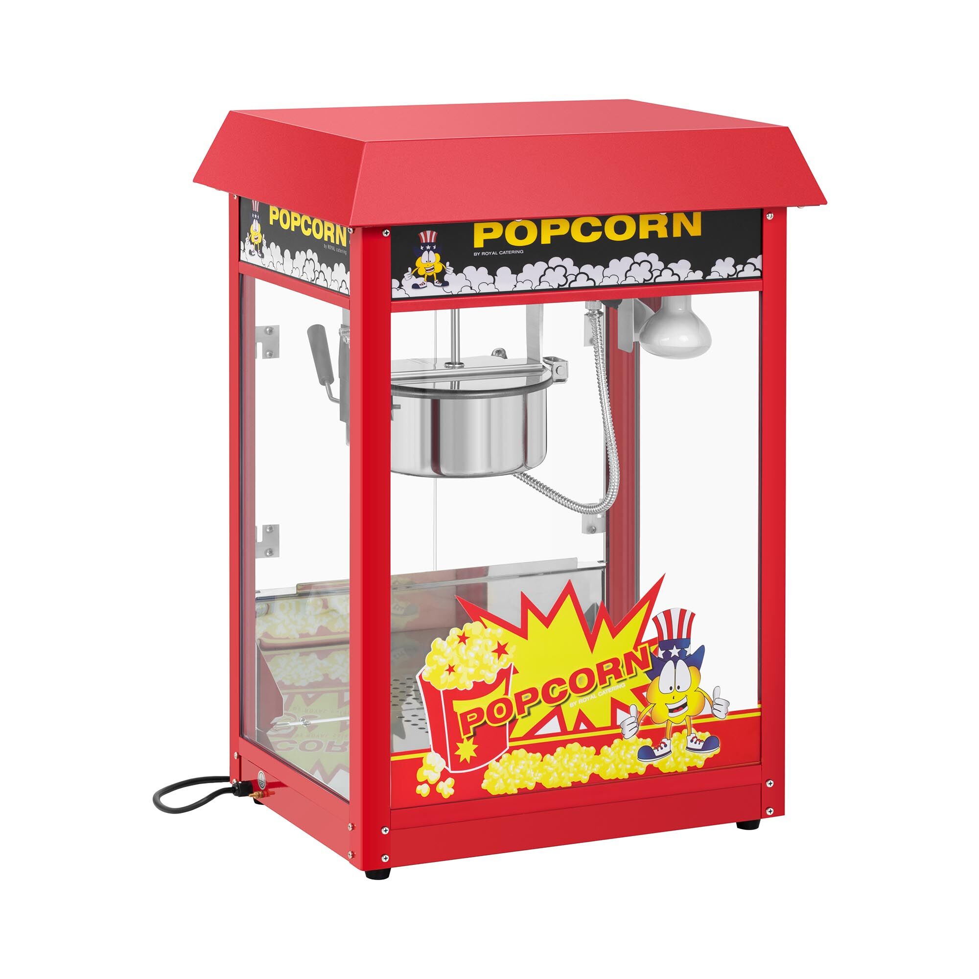 Royal Catering Popcornmaschine - 120 s Arbeitszyklus - rotes Dach 10011137
