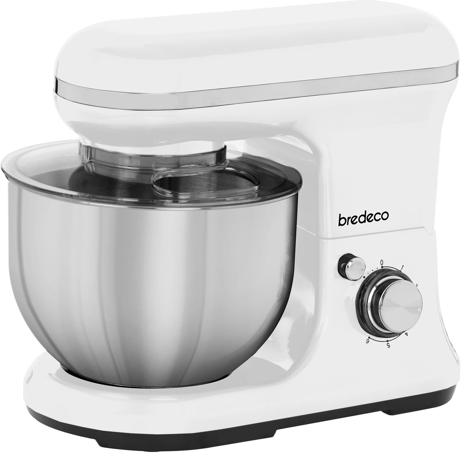 bredeco Küchenmaschine 1.200 W - 5 L - planetarisches Rührsystem - weiß 10080045