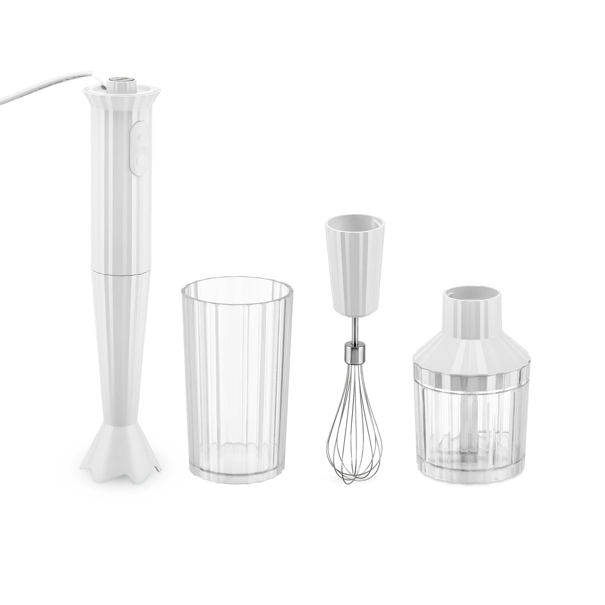 Alessi - Plissé Stabmixer Set, weiß