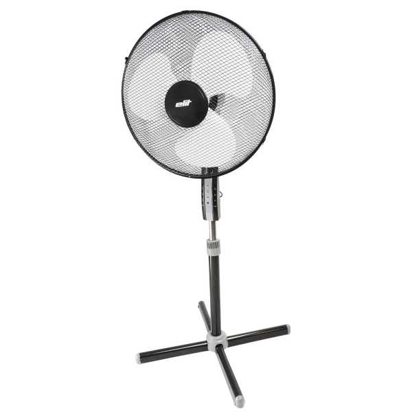 Elite Elit FR-16B Standventilator 50Watt 16 Zoll 40cm oszilierend mit Fernbedienung Schwarz