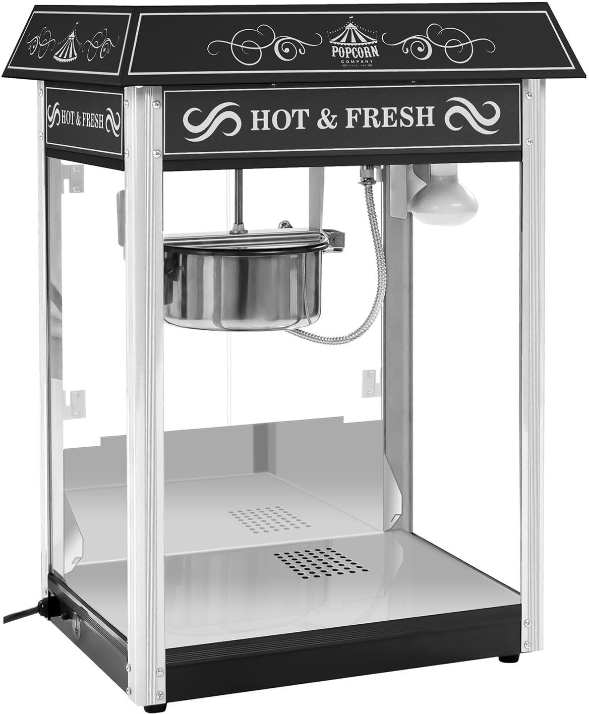 Royal Catering Popcornkone musta - USA-design