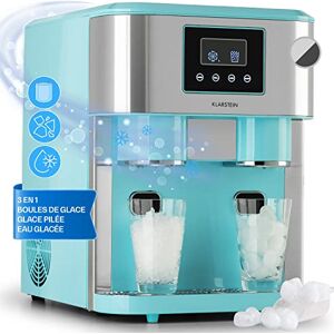 KLARSTEIN Machine a Glacons pour la Maison, Capacité de 1.8L, Fabrique Rapidement Jusqu'à 15kg de Glacons Concassée ou en Balles, Machine à Glaçons, Ice Maker avec Alarme, Machine Facile à Nettoyer - Publicité