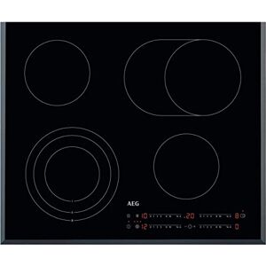 AEG HK654070FB  table de cuisson vitrocéramique, 58 cm, direktouch, zone 3 cercles, double zone, bords biseautés - Publicité